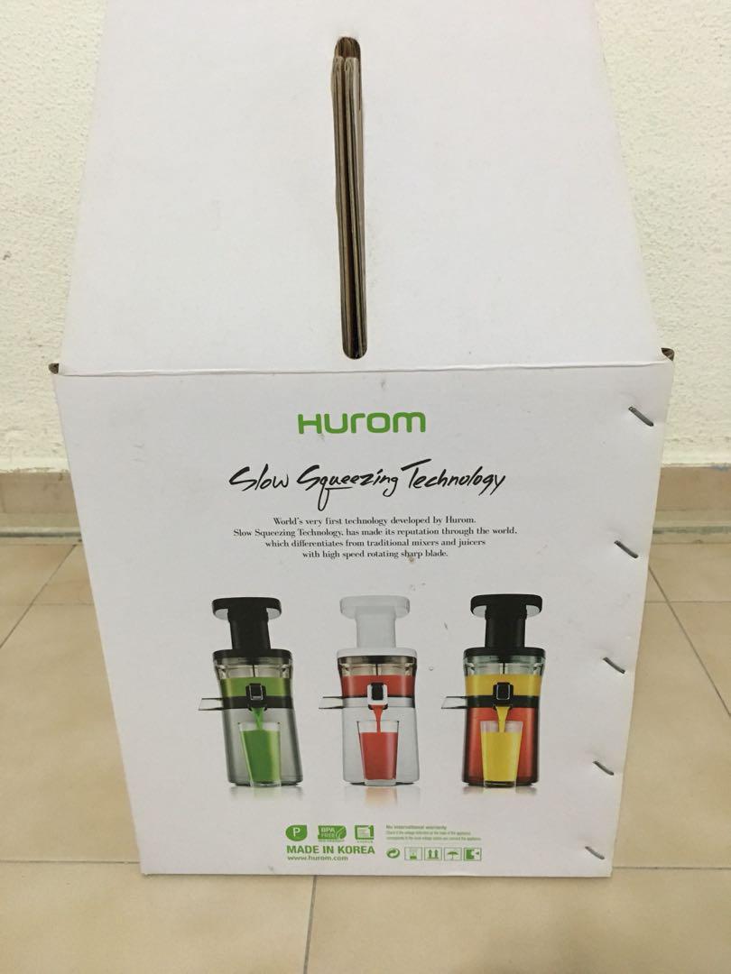Slow juicer (Hurom brand) HQ Series made in Korea, TV & Home