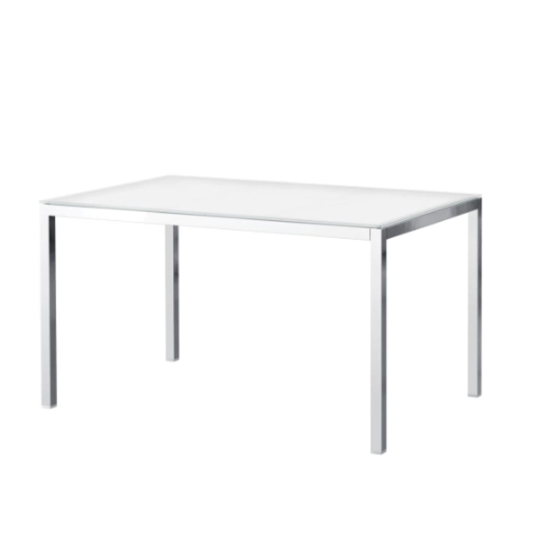 Torsby Table Chrome Plated Glass White By Ikea Furniture Tables Chairs On Carousell