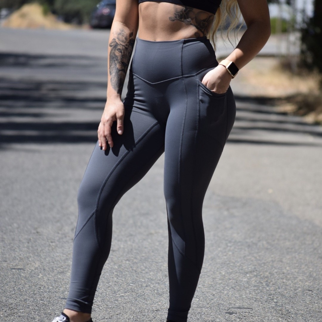 Til you collapse heart top booty leggings