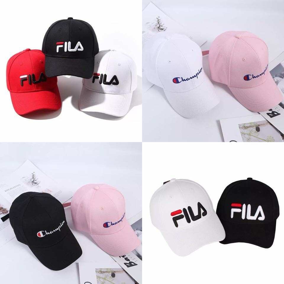 pink fila hat