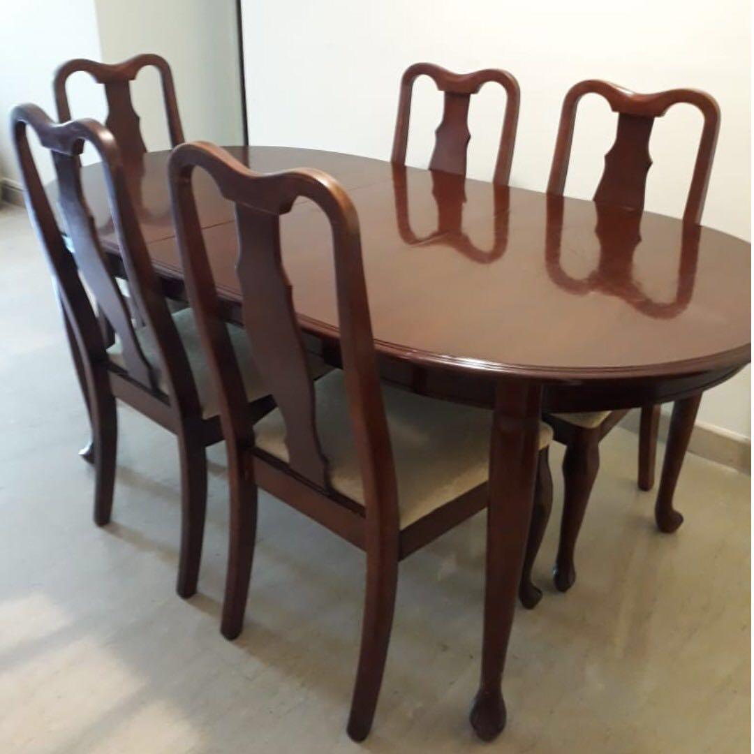 Wooden Dining Table With Four Chairs Furniture Tables Chairs On Carousell