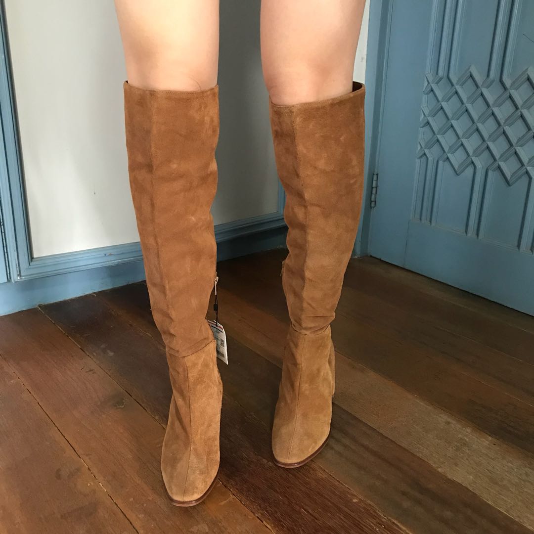 zara knee length boots