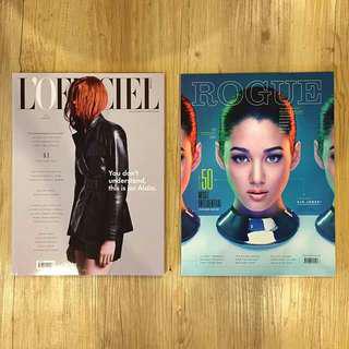 June 2015 Rogue magazine and L'officiel Mla