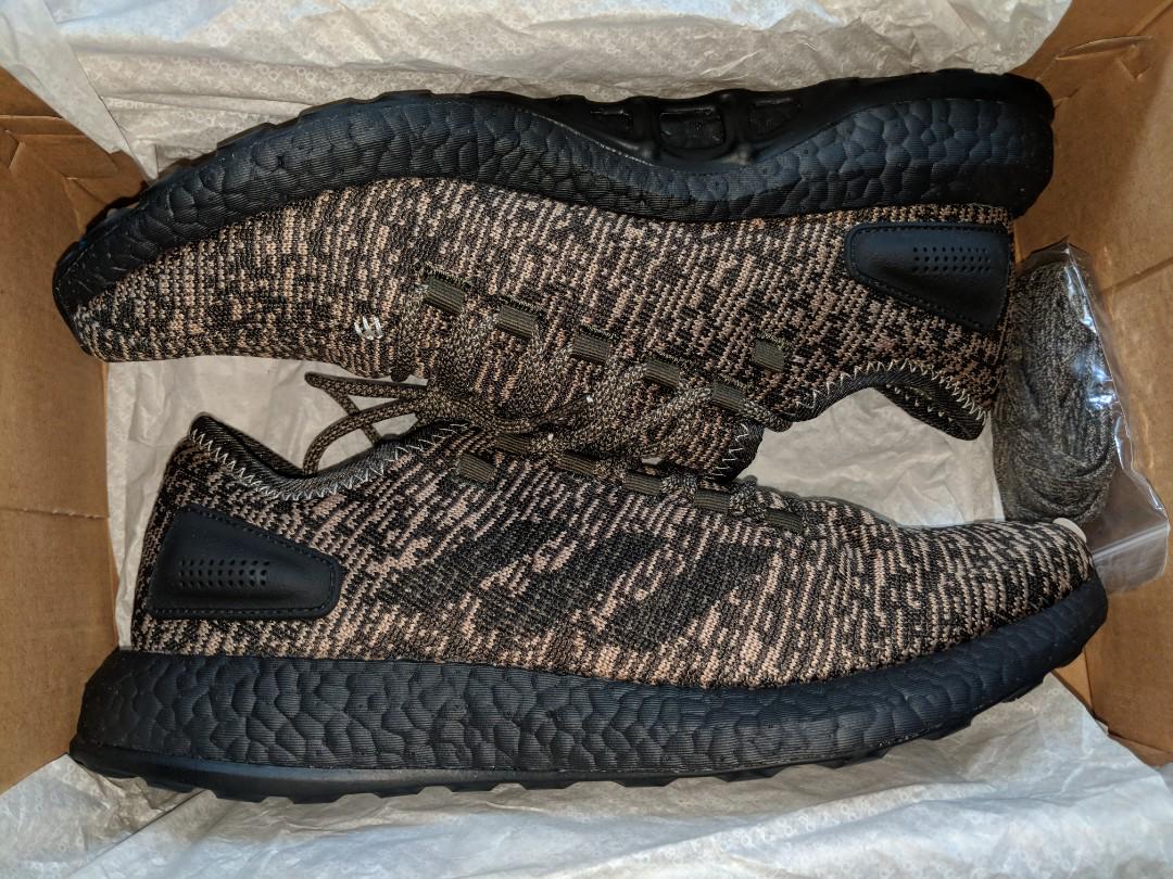 Adidas Pure Boost Night Cargo US11 UK10.5 Men s Fashion Footwear Sneakers on Carousell