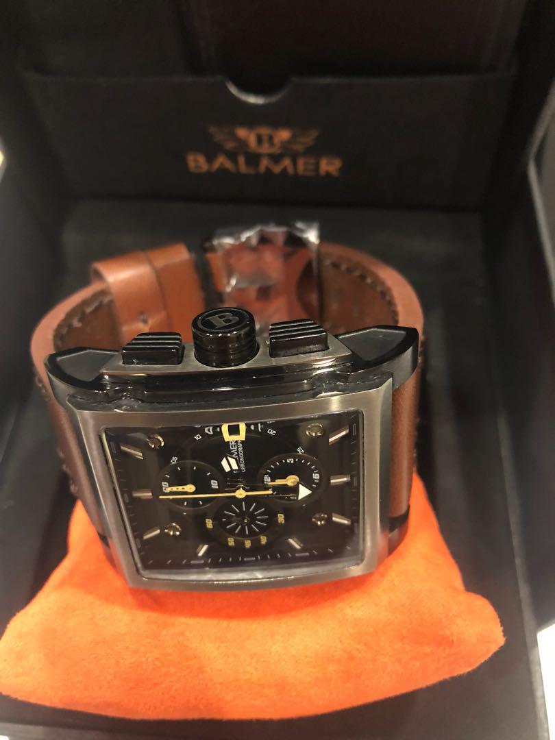 賓馬balmer 三眼方型皮錶帶 7948 名牌精品 精品手錶在旋轉拍賣