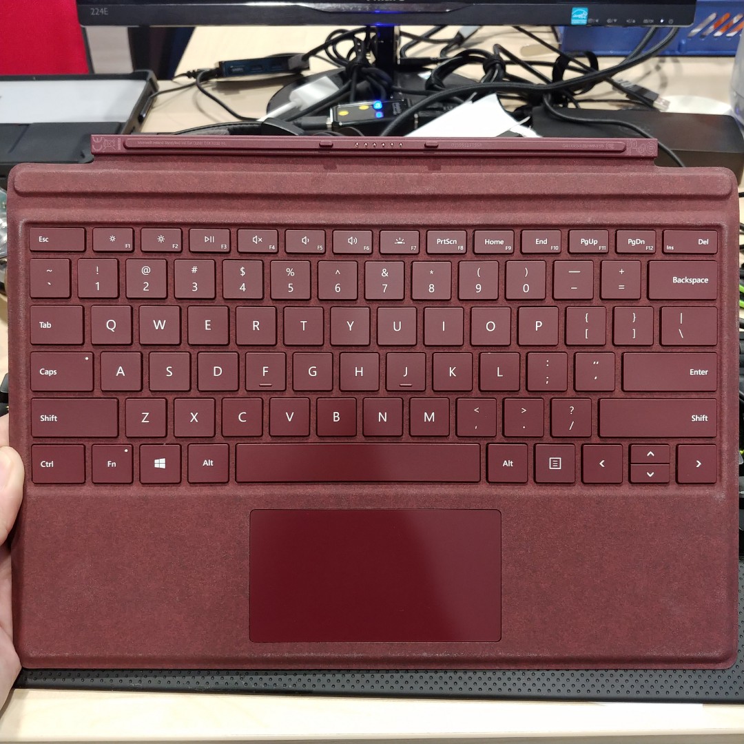 Brand New Microsoft Surface Pro Signature Type Cover Burgundy, Computers &amp;  Tech, Parts &amp; Accessories, Other Accessories on Carousell