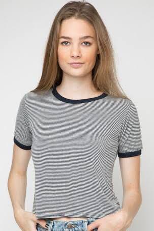 Brandy Melville Nadine Ringer top (Category: Others Tops) located in General Trias. Submitted by samwhere (Listing ID 188335392, Image 1). Description: ✨A staple in your closet ✨9/10 condition (there's a stain on the left sleeve, please see photo for reference) ✨100% Authentic ✨(when worn photo is from Brandy Melville's Website) #lfsale.
