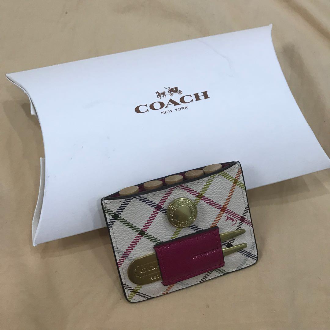 Coach Golf Balls Holder and Peg Holder, Sports Equipment, Sports