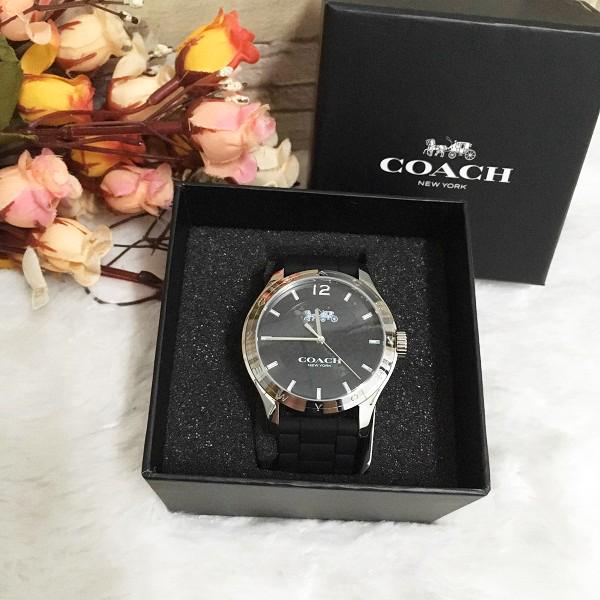 Coach maddy braided rubber strap watch discount
