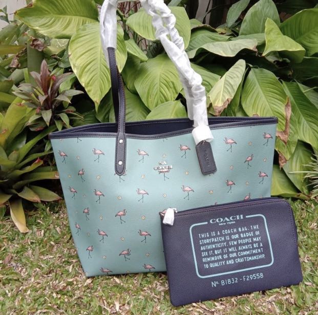 coach flamingo tote bag
