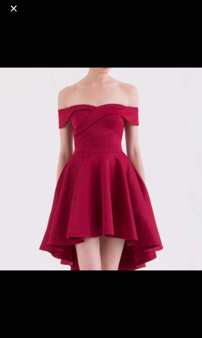 Dinner Dress Maroon Color Women S Fashion Clothes Dresses