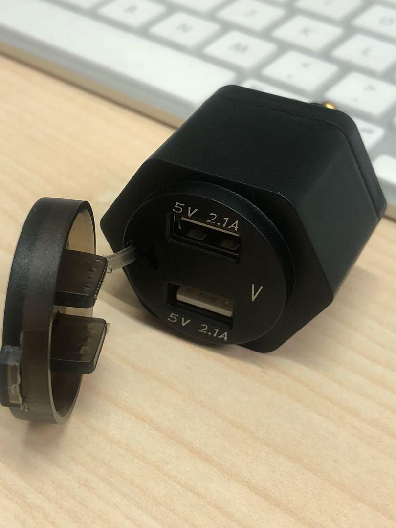 Dual Usb Charger Din Socket Usb 4 2a Voltmeter Voltage For Triump Ducati Input 12 24v Output Dc 5v 4 2a 2 1a X 2 Motorcycles Motorcycle Accessories On Carousell