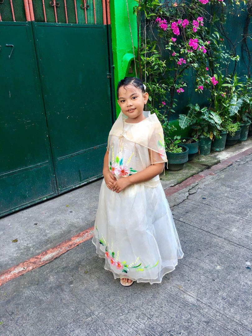 Filipiniana attire for female kids online