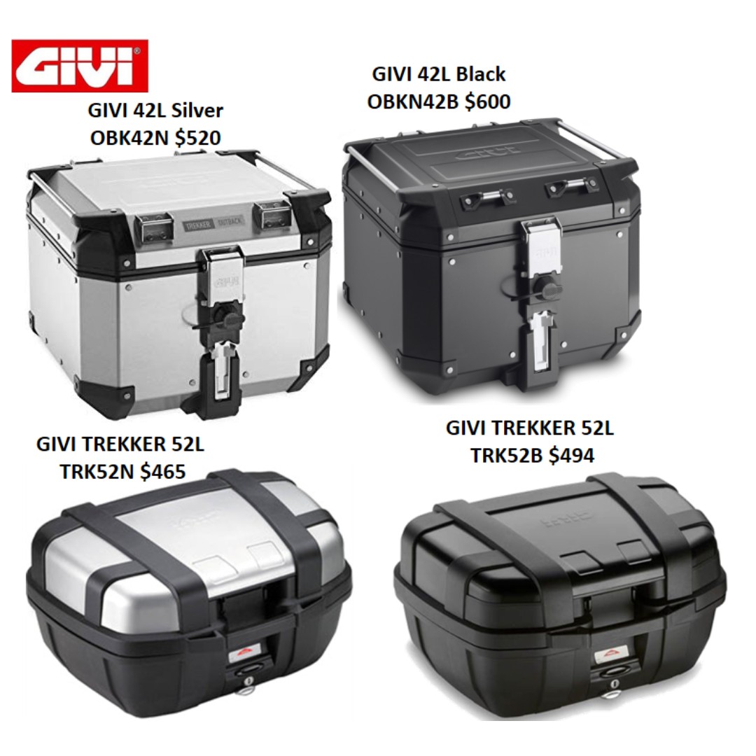Givi Trekker 52L Top Box With Monokey Baseplate Motorcycles