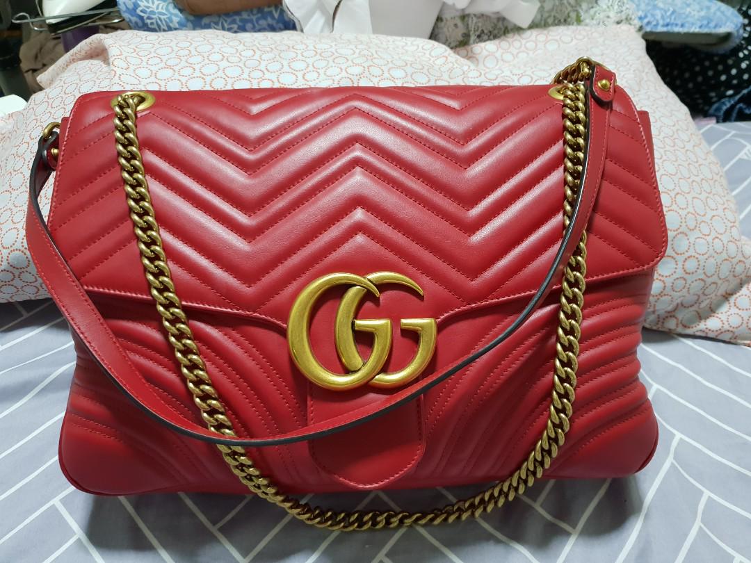 Gucci Large Marmont Matelasse Shoulder Bag, Luxury, Bags & Wallets on  Carousell