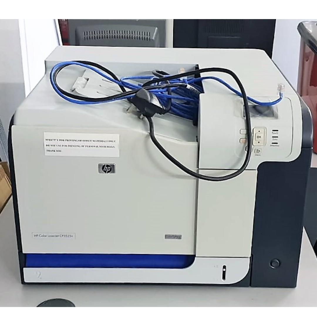 Hp Printer High Performance Hp Color Laserjet Cp3525n Printer Color Laser Series Electronics Computer Parts Accessories On Carousell