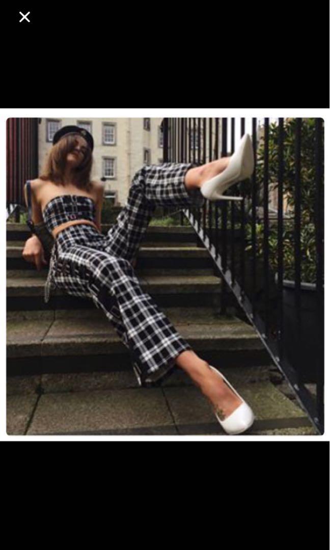 Trendy sales checkered pants