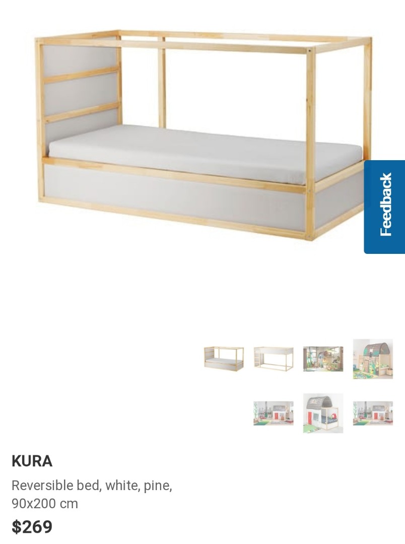 ikea bunk bed with canopy, Furniture & Home Living, Furniture, Bed