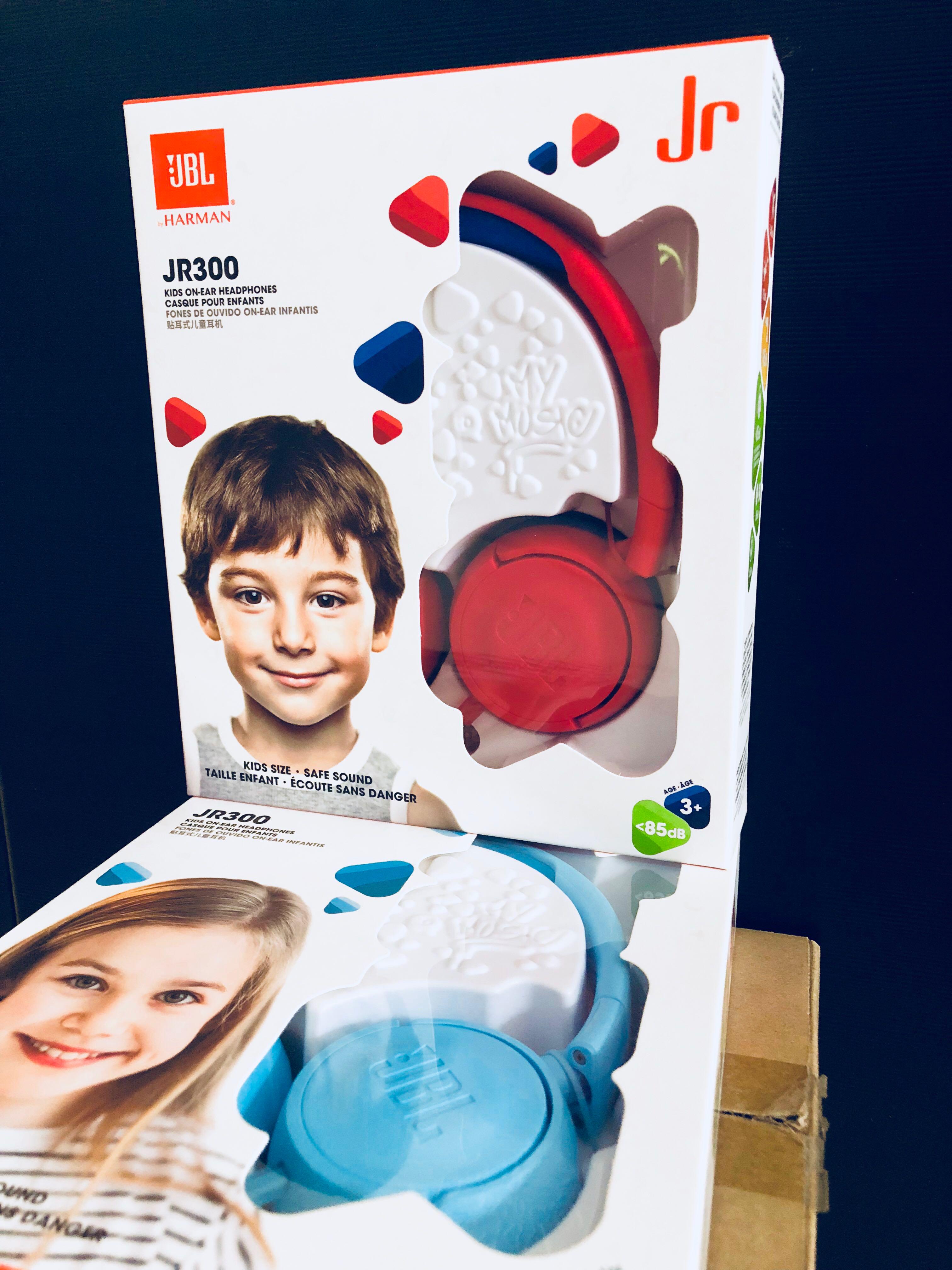 JBL JR300 Wired On-Ear Headphones For Children Kids - Spider Red