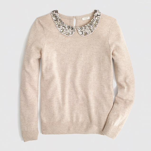 J.Crew Jewel Peter pan collar sweater Women s Fashion Tops Others Tops on Carousell