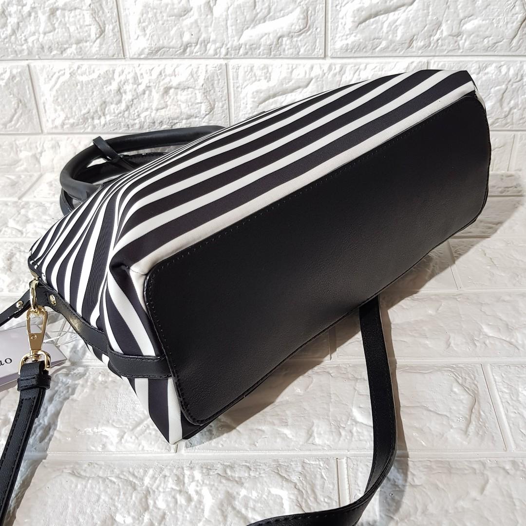 Kate Spade Lyla Dome Stripes Black Women s Fashion Bags Wallets Cross body Bags on Carousell