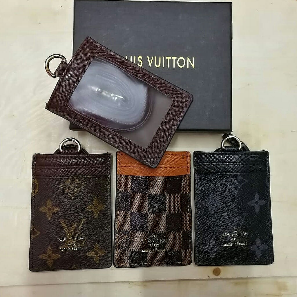 Louis Vuitton Louis Vuitton Keychain Anshappe Key Ring Charm Leather Acajou  M68833