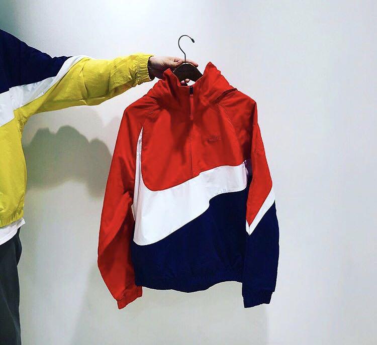 nike big swoosh red