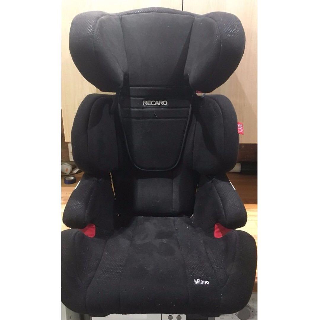 RECARO MILANO BABY KID CAR SEAT MADE IN GERMANY FOR KIDS UP TO 12 YEARS OLD
