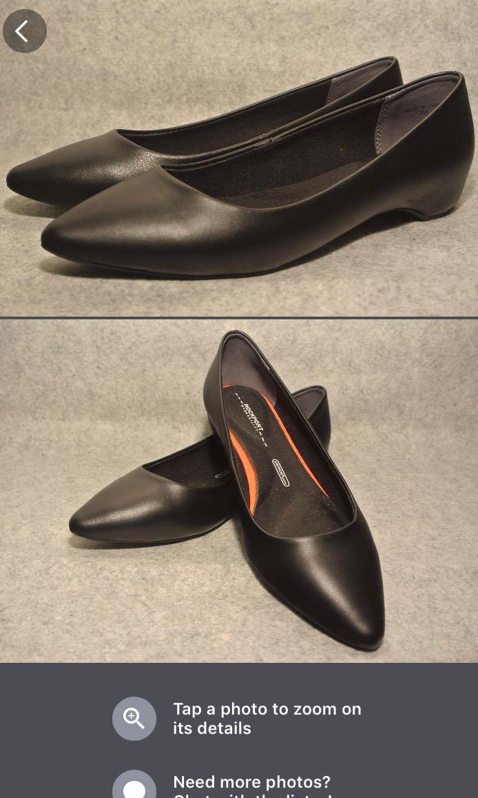 rockport black flats