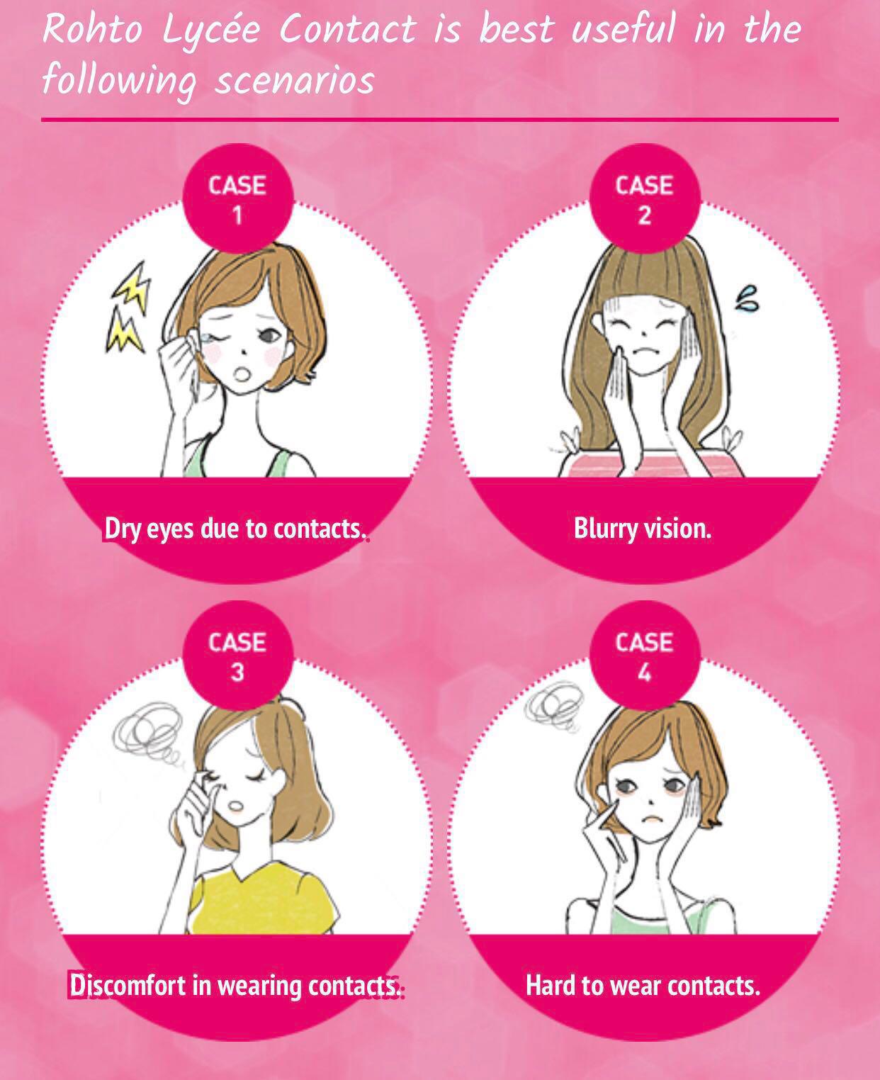 Rohto Lychee Contact Lens Eye Drop, Beauty & Personal Care, Face, Face