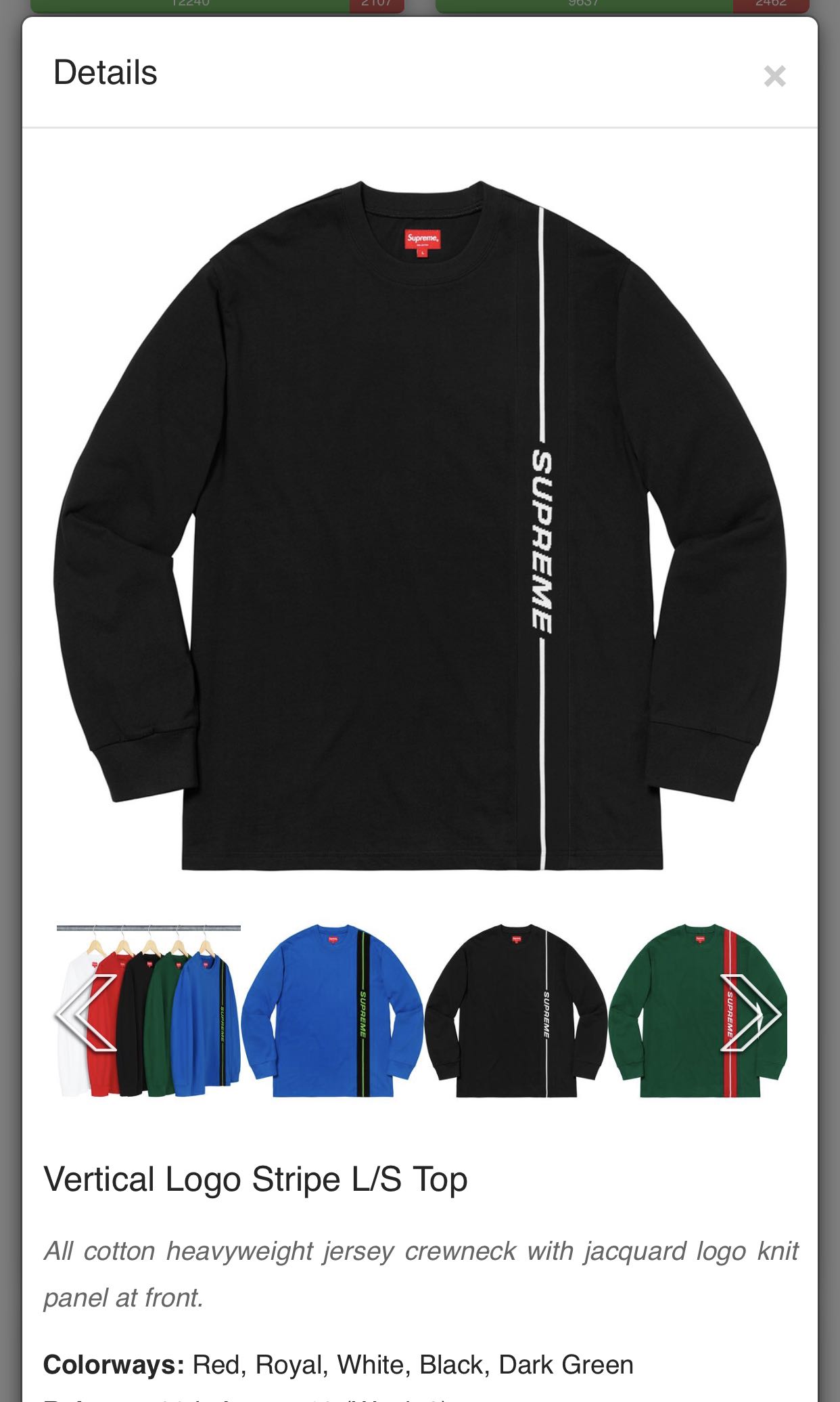 supreme black long sleeve