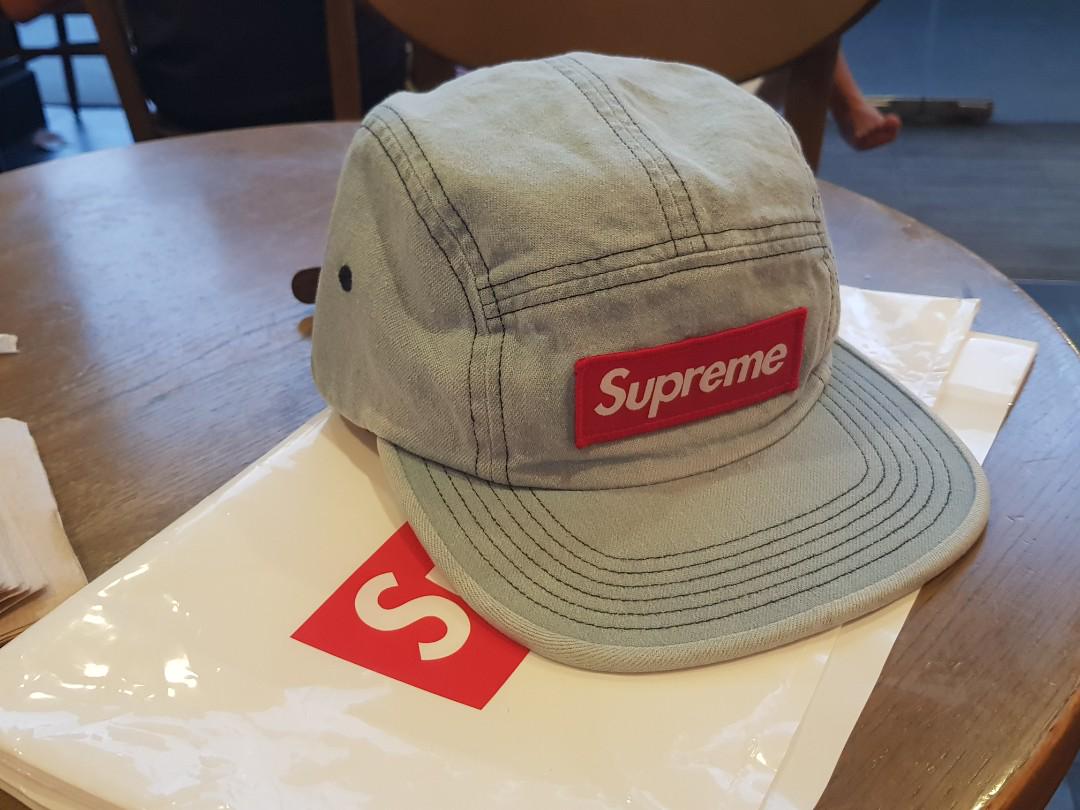 SUPREME WASHED CHINO TWILL CAMP CAP FLORAL SS18 2018 RED BOX LOGO HAT 