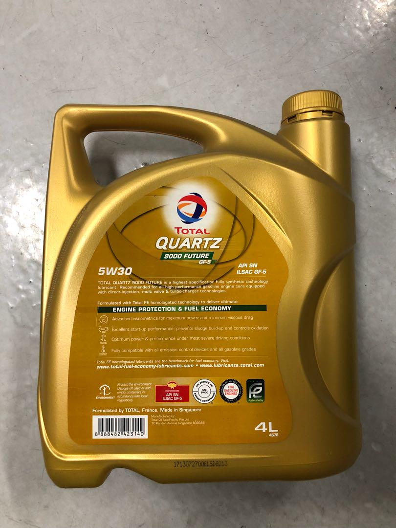 Total Quartz 9000 5W30-4L, Car Accessories, Accessories on Carousell