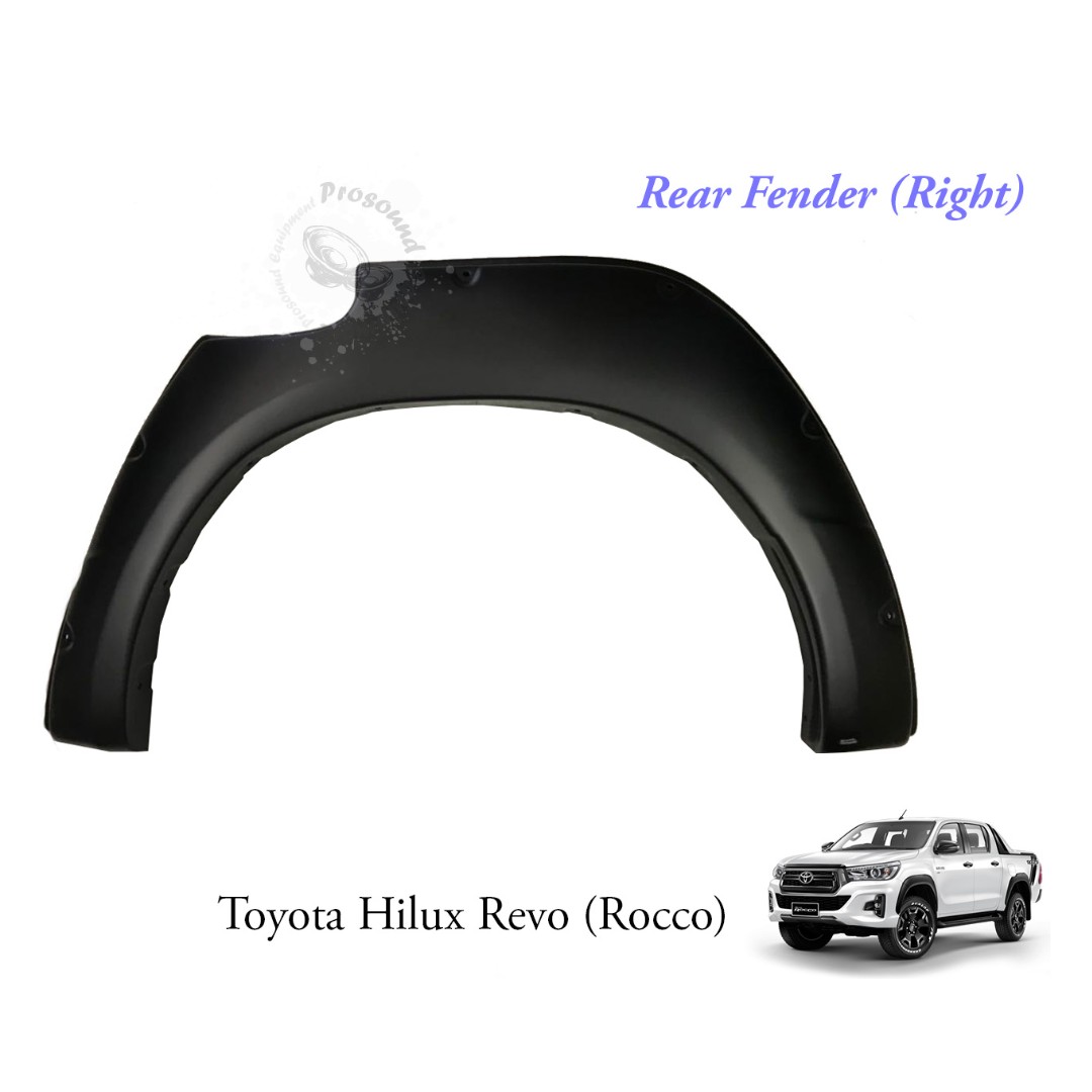 TOYOTA HILUX REVO ROCCO 2018 (TOS-103) FENDER ARCH (BIG) MATT BLACK PU ...