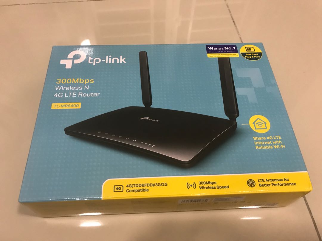 Tp Link 300mbps Wireless N 4g Lte Router Tl Mr6400 Electronics Computer Parts Accessories On Carousell