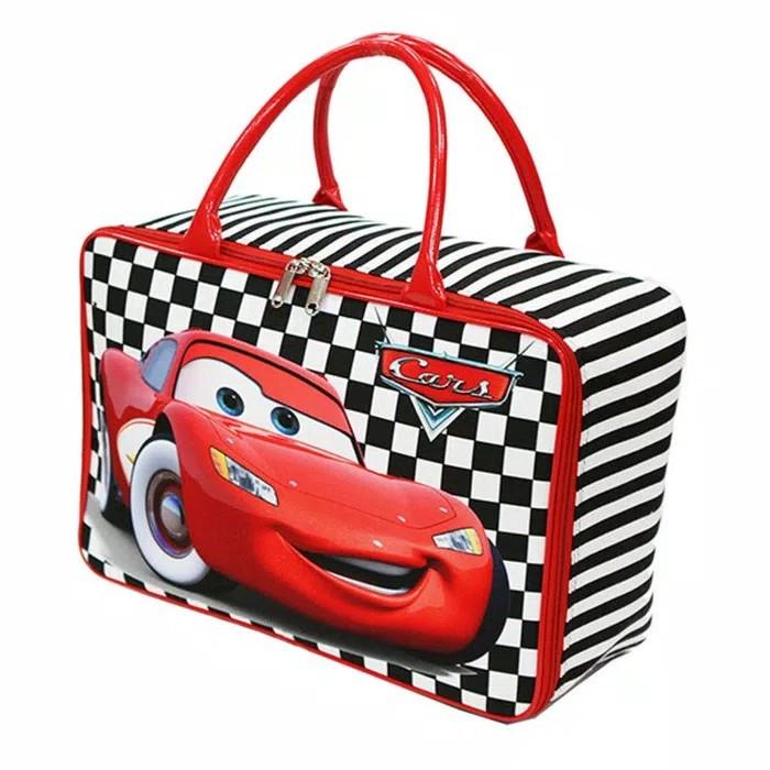 Travel bag cars catur gambar bersih tidak ada noda dalam pakai bahan D 420 jahitan rapi 
