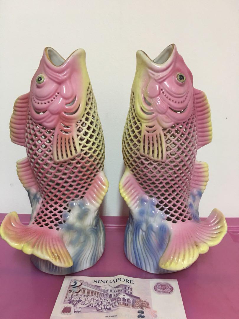 Vintage fish lamp discount
