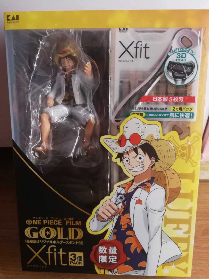 Bnib Xfit X One Piece Film Gold Shaver With Luffy Figurine Everything Else On Carousell