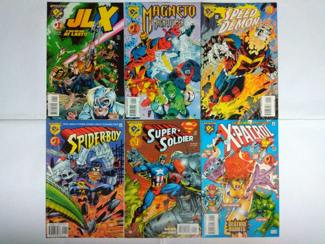 Amalgam Comics DC Marvel Super Heroes Combine 12 Parts Full Complete ...