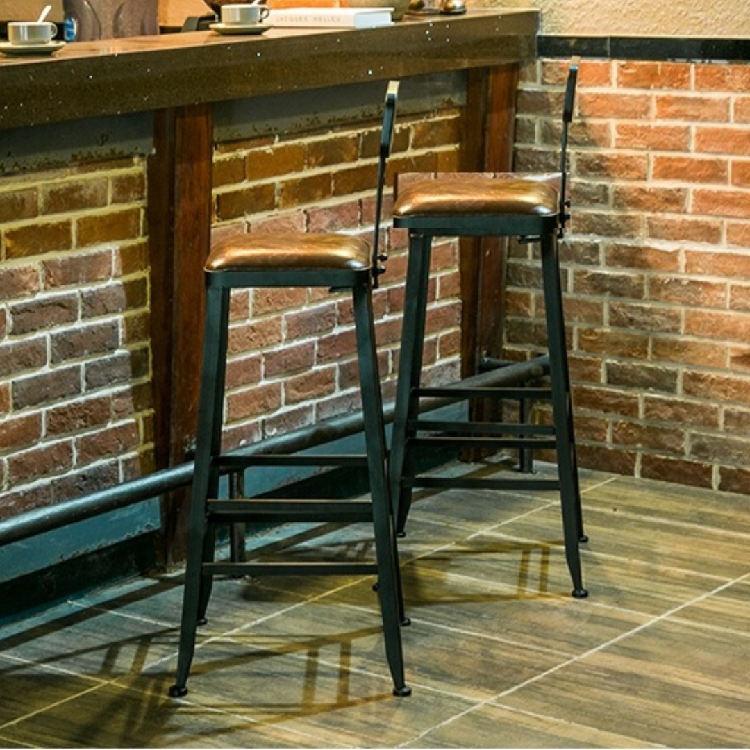American Loft Starbucks high bar chair 75cm(H) + back rest, Furniture