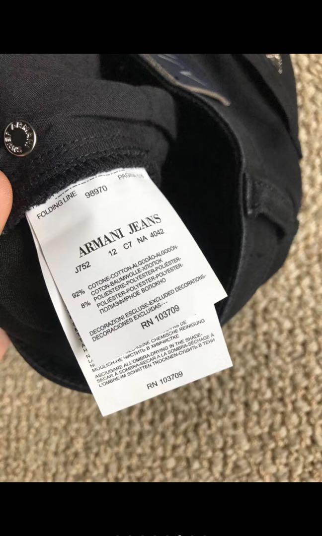 BNWT Authentic Armani Jeans Black Pants, Women's Fashion, Bottoms, Other  Bottoms on Carousell