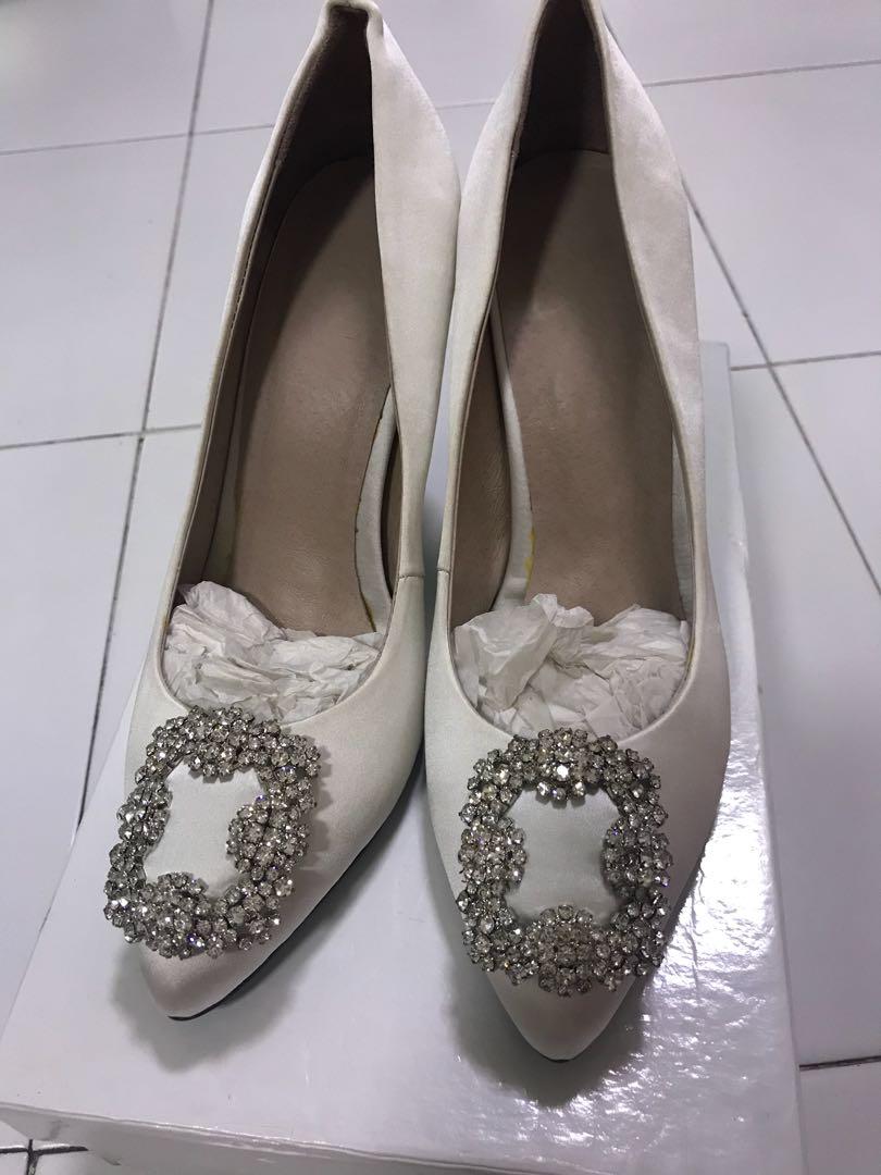 Brand New Alegra custom made bridal heels size 37.5 Women s