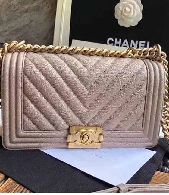 chanel boy rose gold