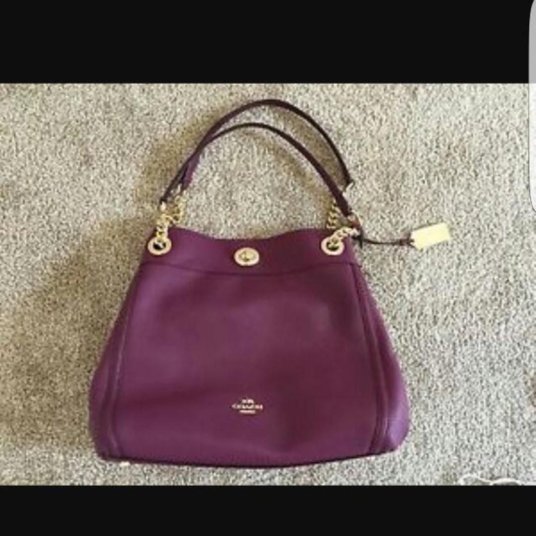 coach edie shoulder bag oxblood