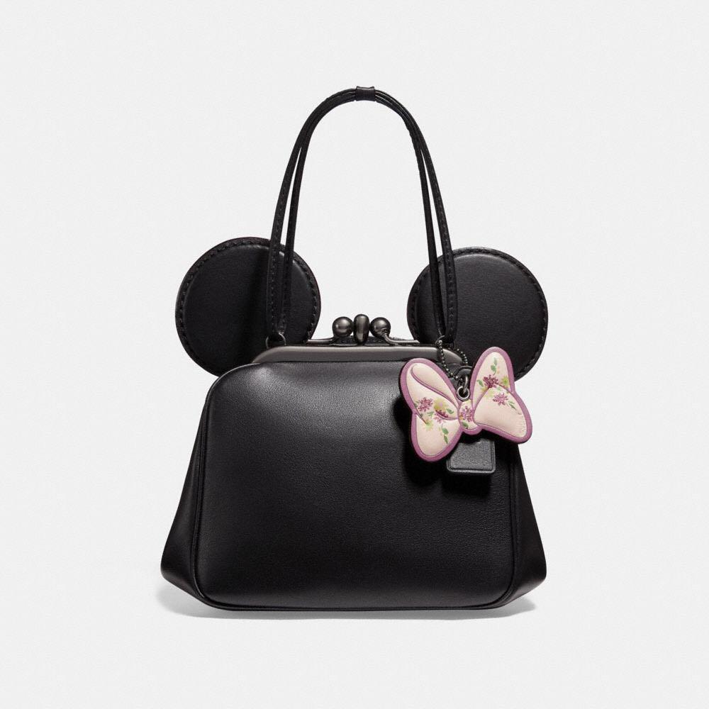 coach minnie mouse kisslock bag