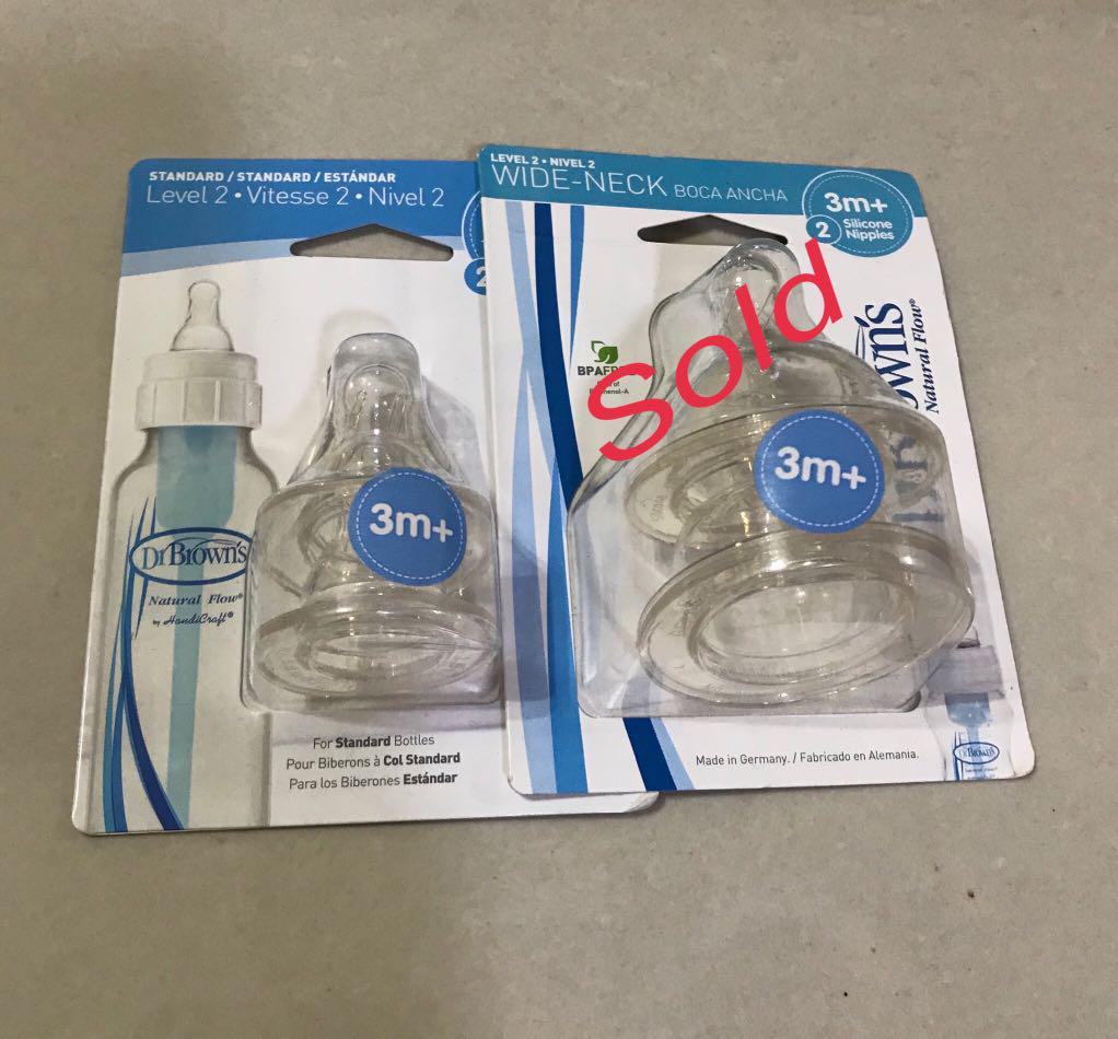 Dr Brown Standard Bottles 3 Months Teats Nipples Babies Kids Nursing Feeding On Carousell