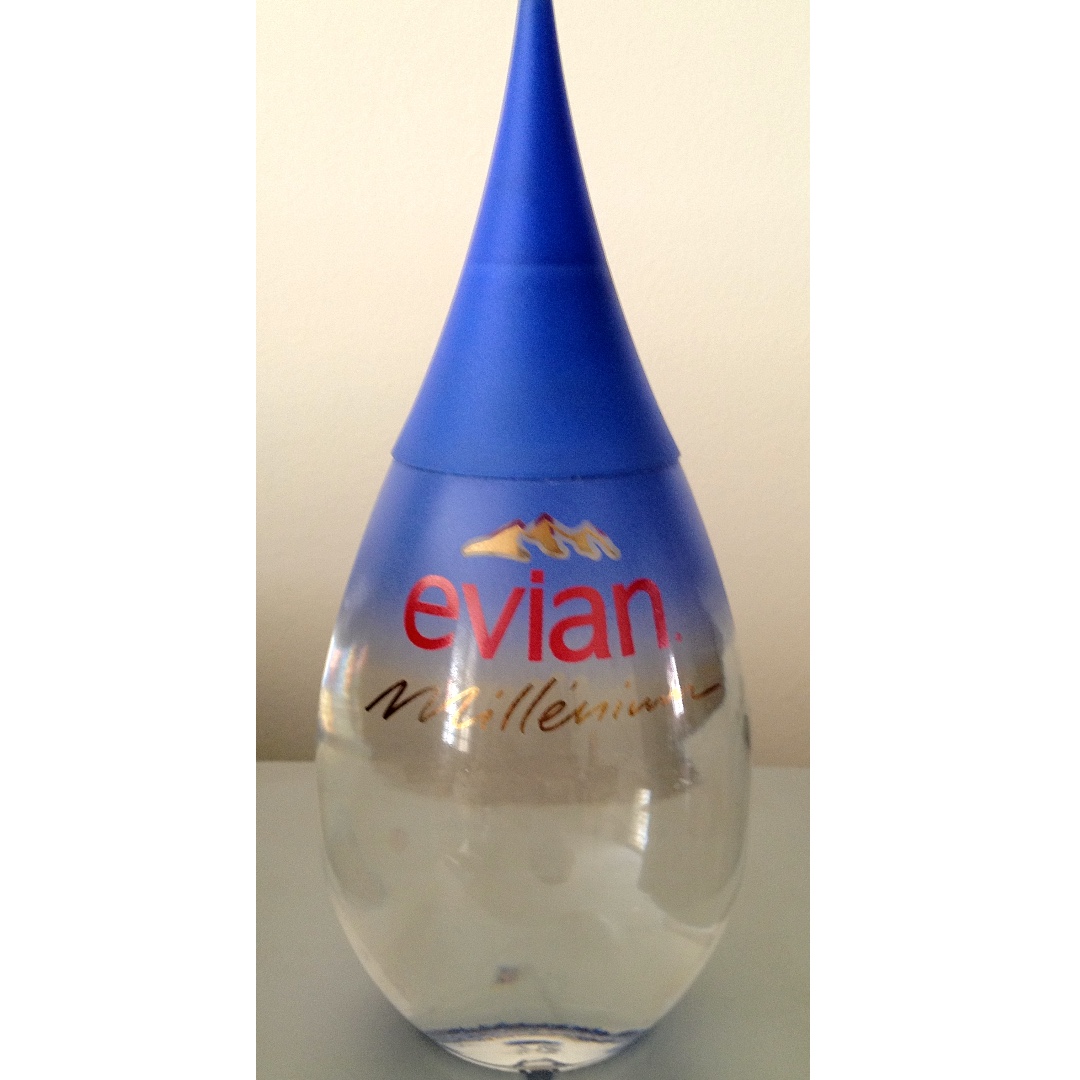 Evian Millennium 2000 & 2001 Edition Teardrop Bottle, Hobbies & Toys