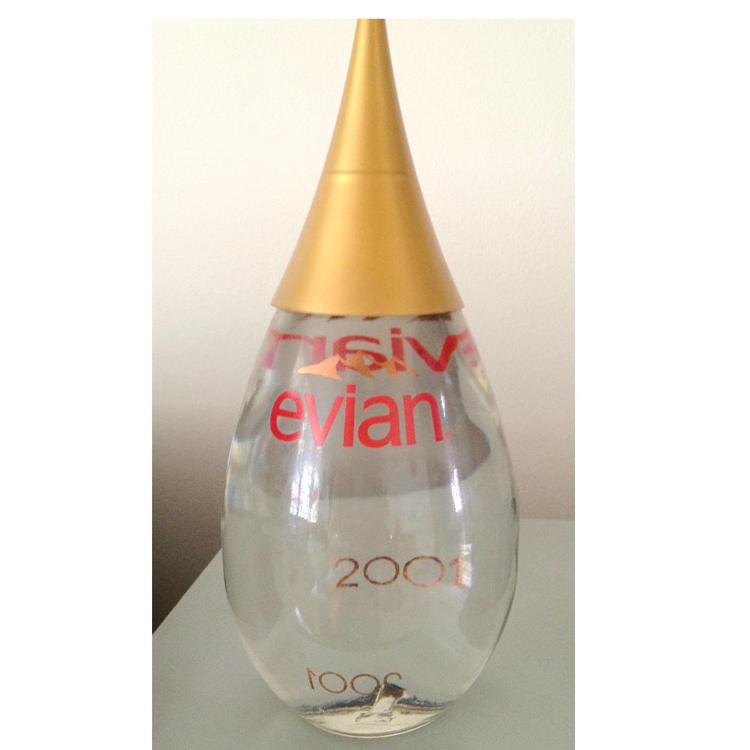 Evian Millennium 2000 & 2001 Edition Teardrop Bottle, Hobbies & Toys