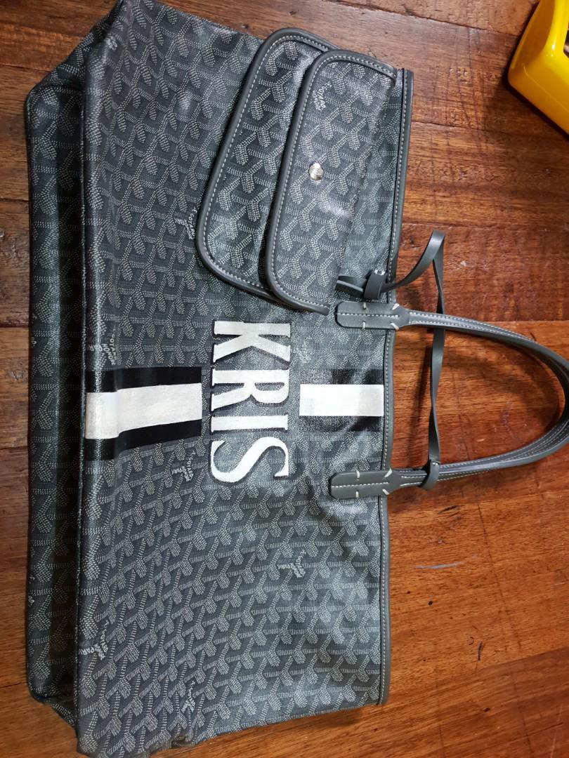 Goyard St. Louis Personalized gm rare grey from 8k, Luxury, Bags