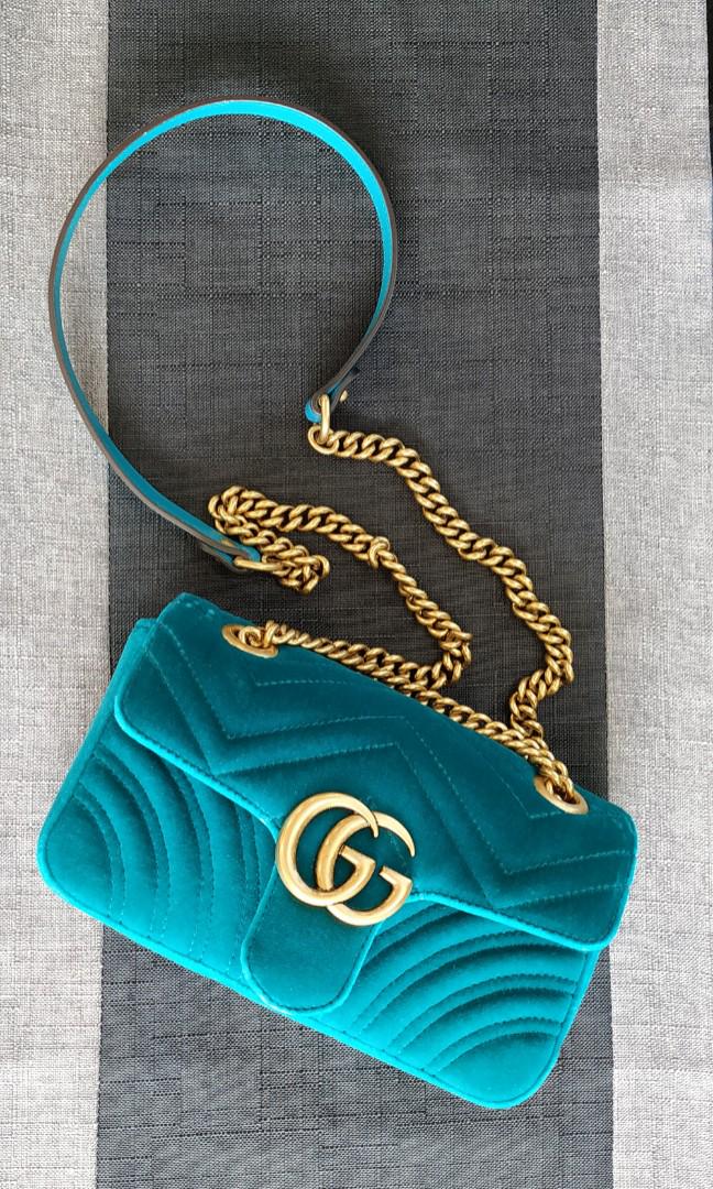 gucci marmont petrol blue